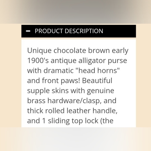 VINTAGE 1990S BROWN ANTIQUE  HORNBACK ALLIGATOR PURSE WITH PAWS OS - Picture 10 of 10